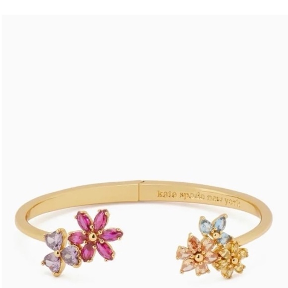 $78 Kate Spade First Bloom Open Hinge Cuff - Picture 1 of 6